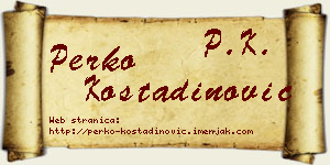 Perko Kostadinović vizit kartica